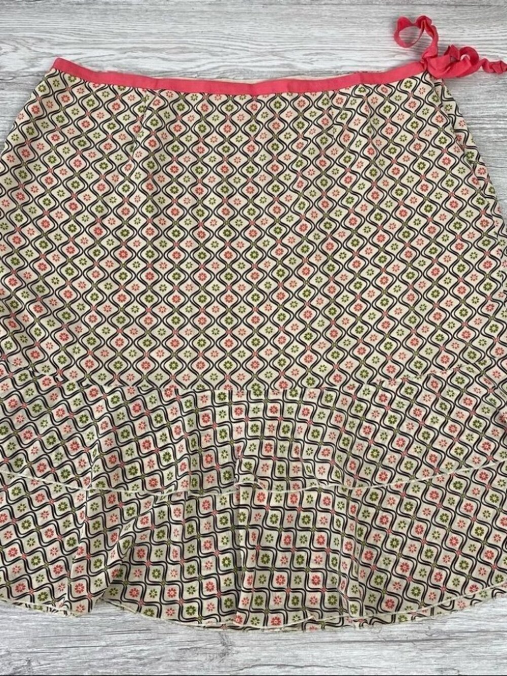 Oscar De la renta Pink & Green Tiered Skirt